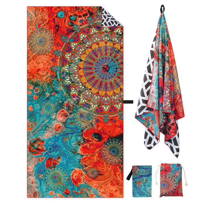 Strandhåndkle med kreativt mandala-design Skanto