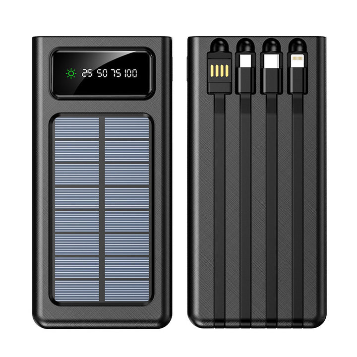 Solcelledet powerbank med multifunksjonell tilkobling og digital skjerm Skanto