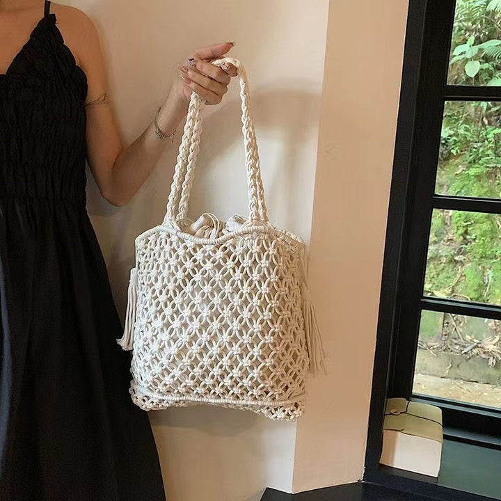 Trendy Makramee Crossbody Bag Skanto