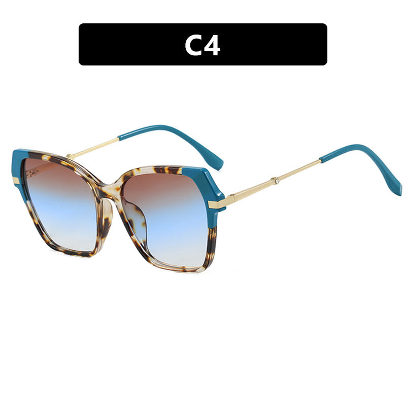 Women's square sunglasses with elegant metal frame and protective UV filter Skanto