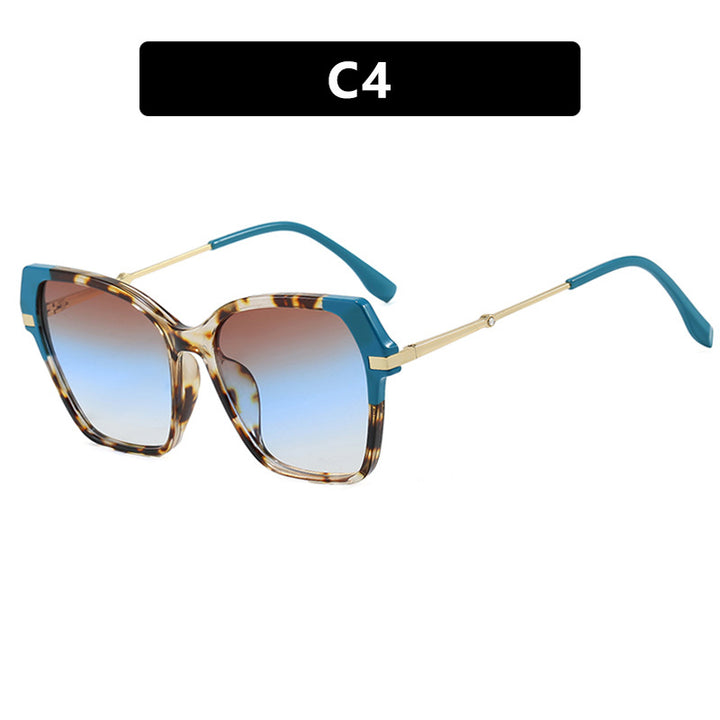 Women's square sunglasses with elegant metal frame and protective UV filter Skanto