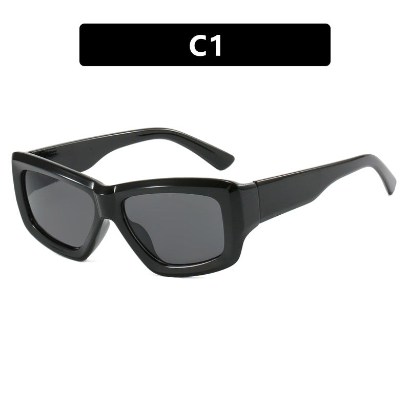 Women's trendy square sunglasses with transparent frame and comfortable lenses Skanto