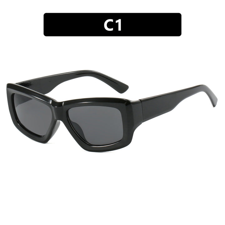Women's trendy square sunglasses with transparent frame and comfortable lenses Skanto