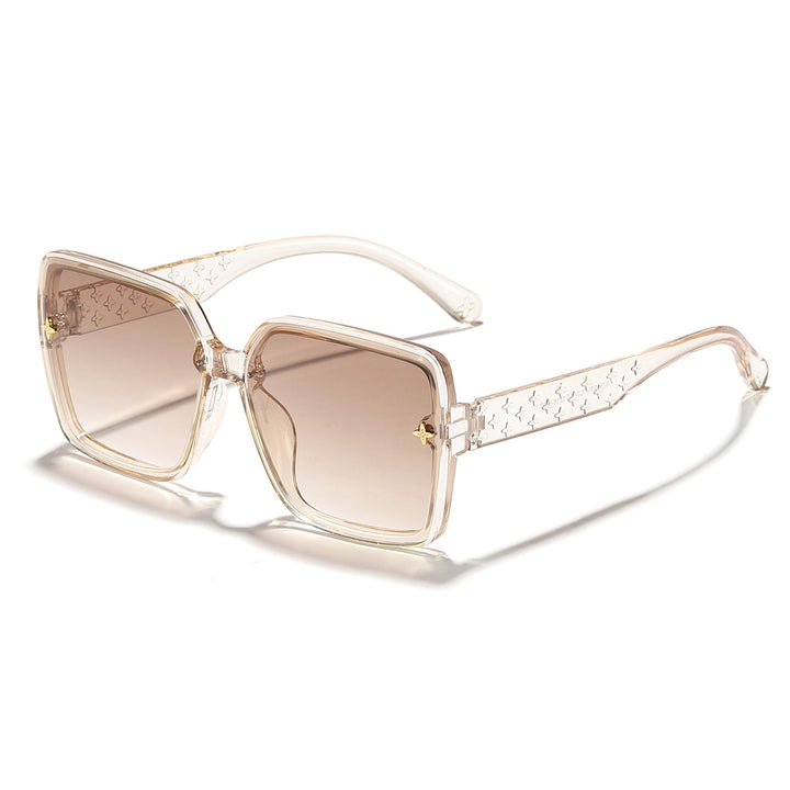 Dame oversized solbrille med elegant ramme og UV-beskyttelse Skanto