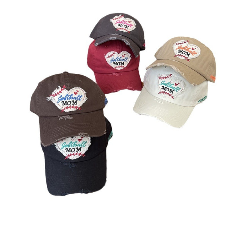 Kvinne Slitt Softball Mom Patch Basecap Skanto
