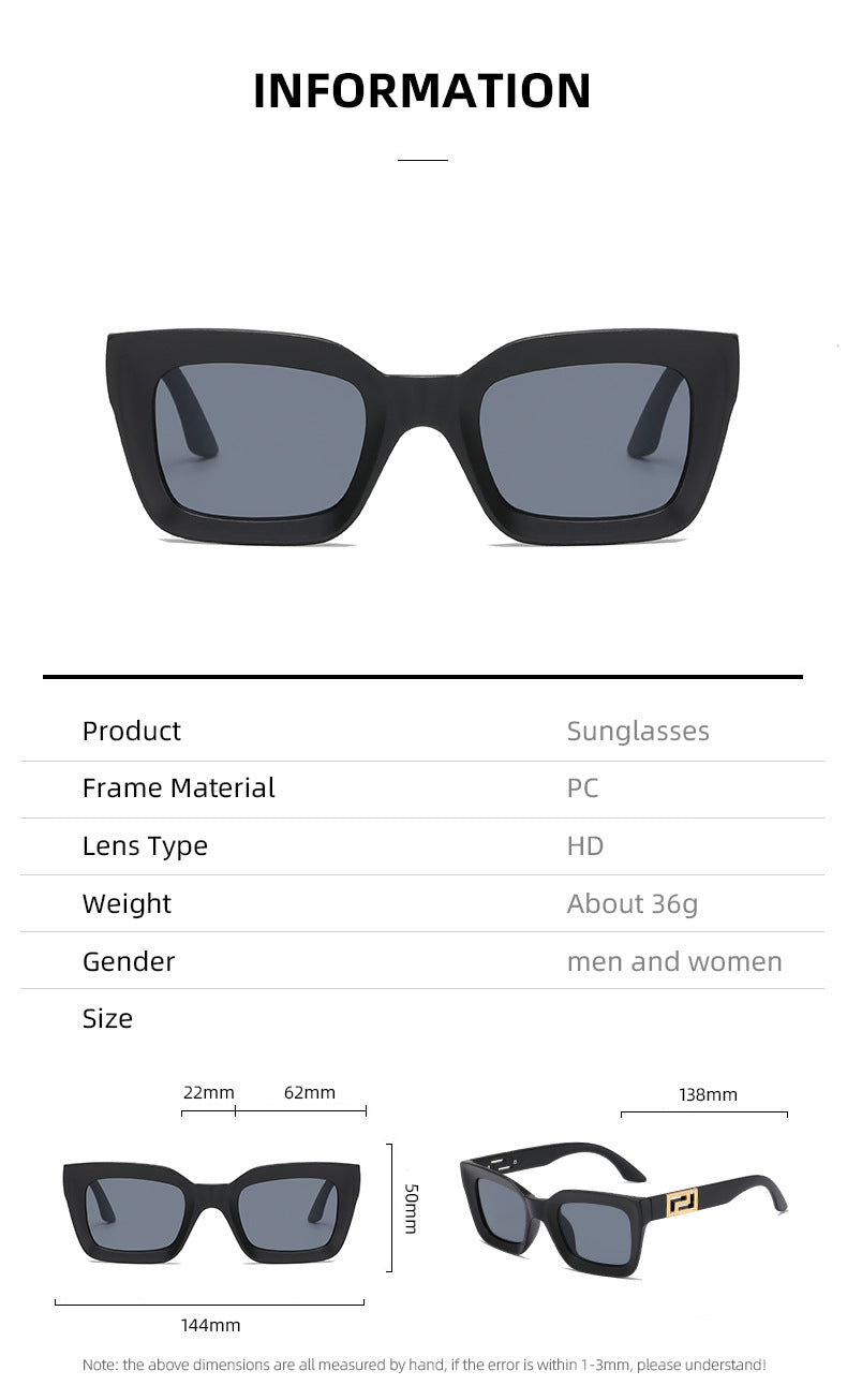 Dame kvadratisk solbrille med luksuriøs design Skanto