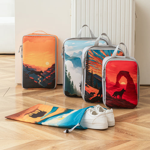 Set of Travel Organizers with Unique Nature Prints Skanto
