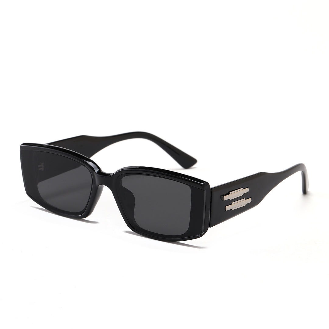 Damer elegant rektangulær solbrille med stilig acetatinnramming Skanto