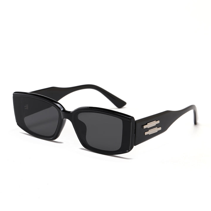 Damer elegant rektangulær solbrille med stilig acetatinnramming Skanto