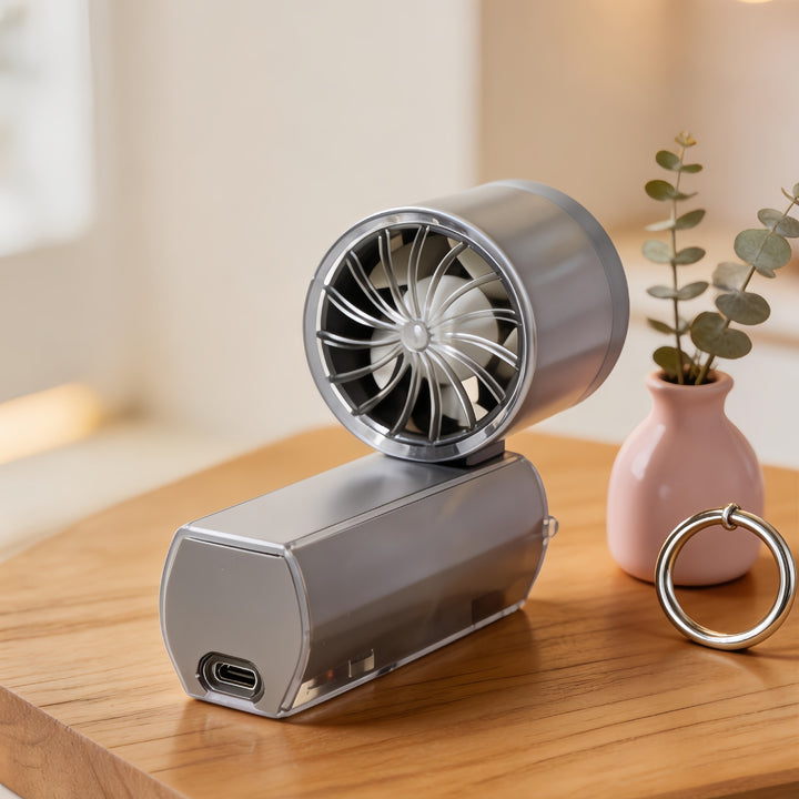 Dame bærbar mini-vifte med LED-belysning Skanto