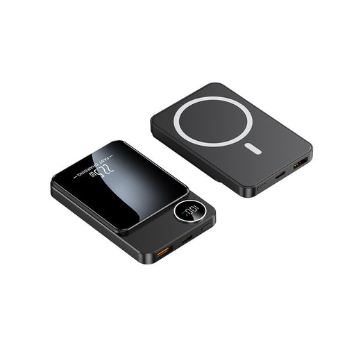 Slim Powerbank med trådløs ladefunksjon og digital skjerm Skanto