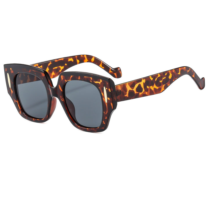 Dame Geometrisk Oversized Solbrille med luksuriøs aksent Skanto