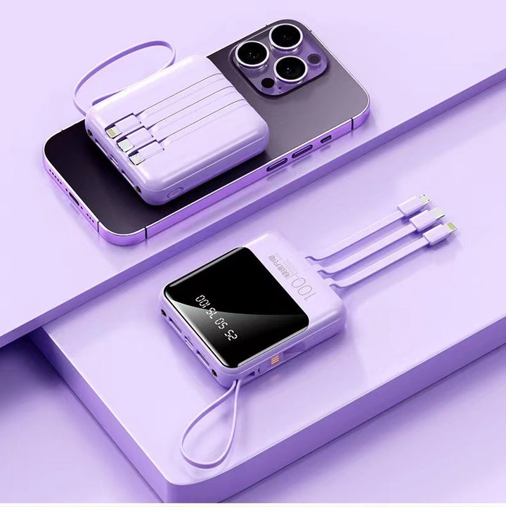 Powerbank med multifunksjonell ladekabel Skanto