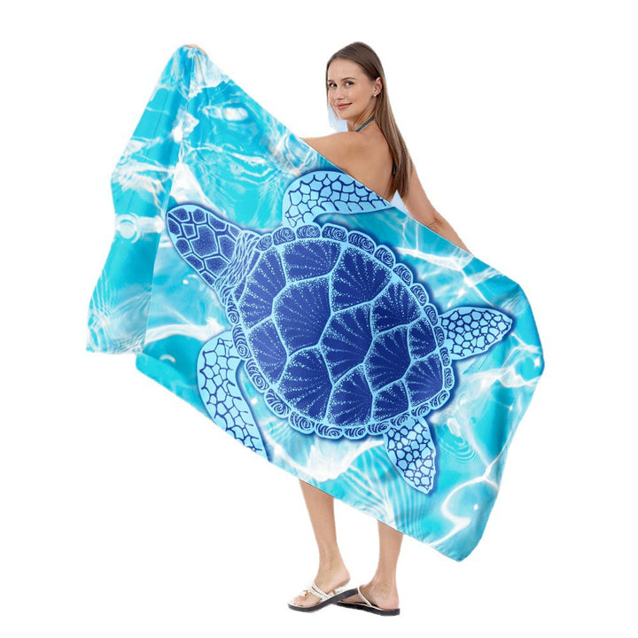 Strandhåndkle med kunstnerisk mandala-design Skanto