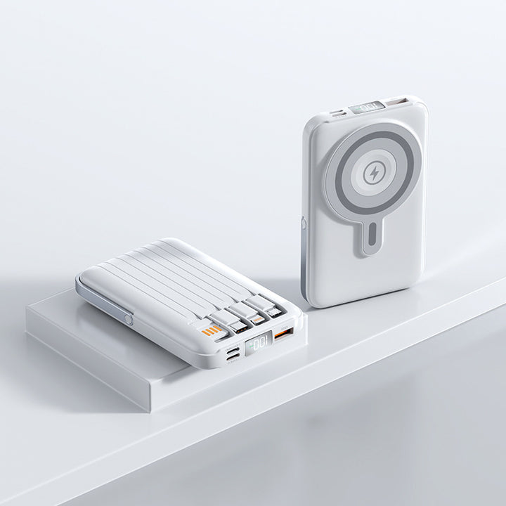 Bærbar Magnet Powerbank med hurtigladerfunksjon og LED-skjerm Skanto