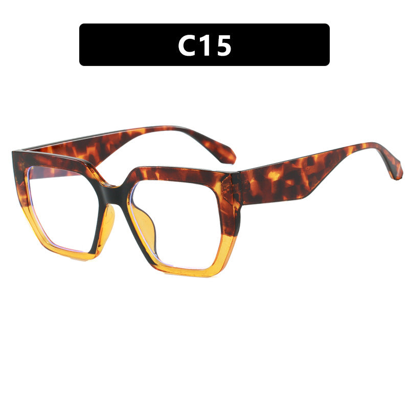 Women's geometric glasses in fashionable tortoise pattern Skanto