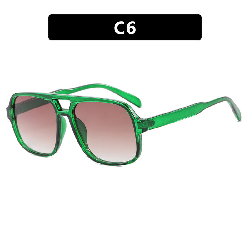 Women's modern square sunglasses with stylish transparent frame Skanto