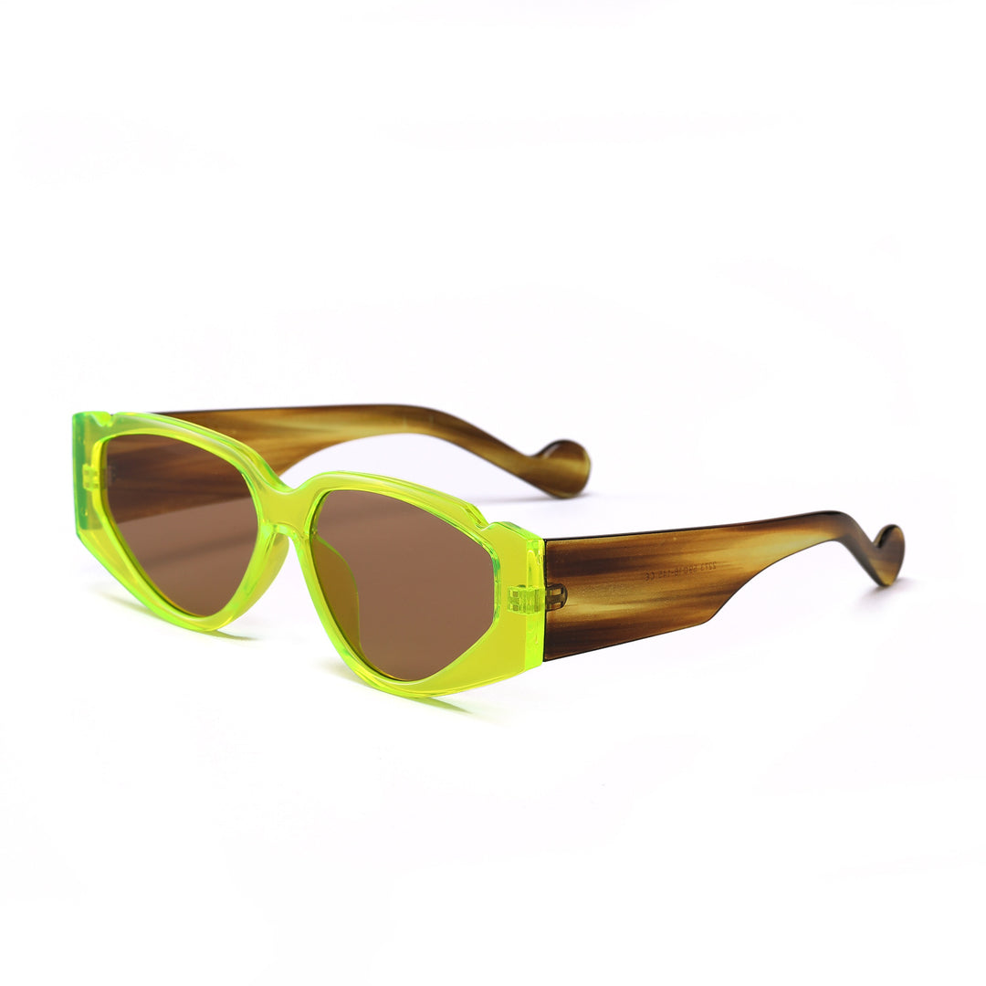 Dame Fashion-solbrille med innovativ ramme og beskyttende UV-beskyttelse Skanto