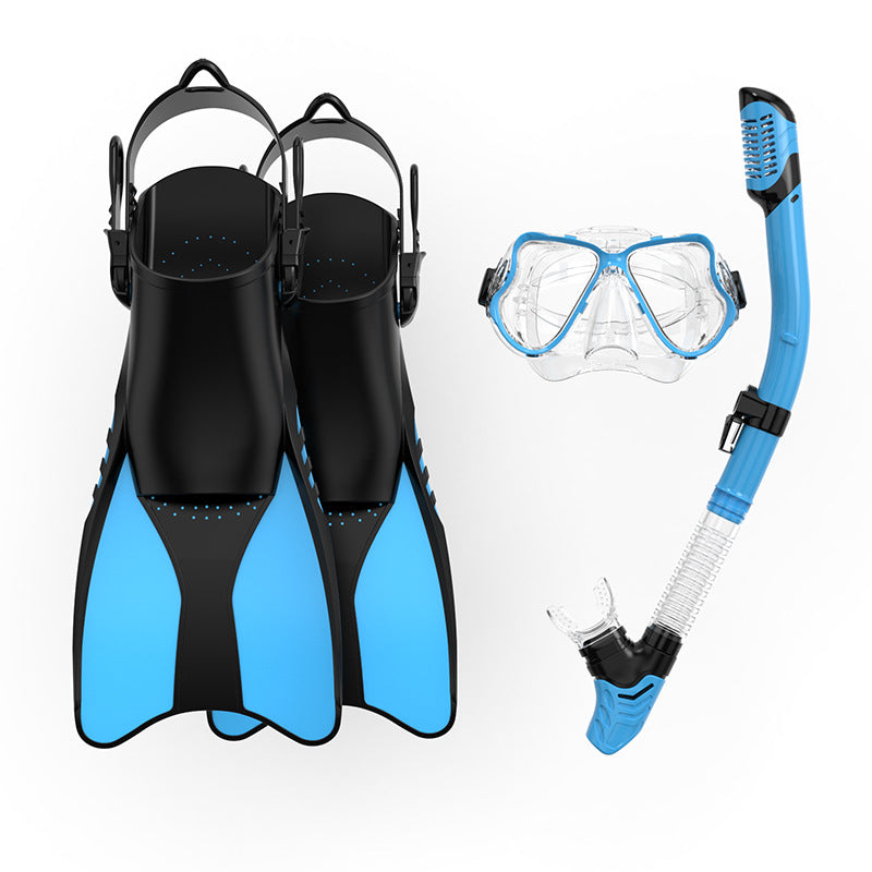 Premium snorkelsett med ergonomiske svømmeføtter og klar dykkermaske Skanto