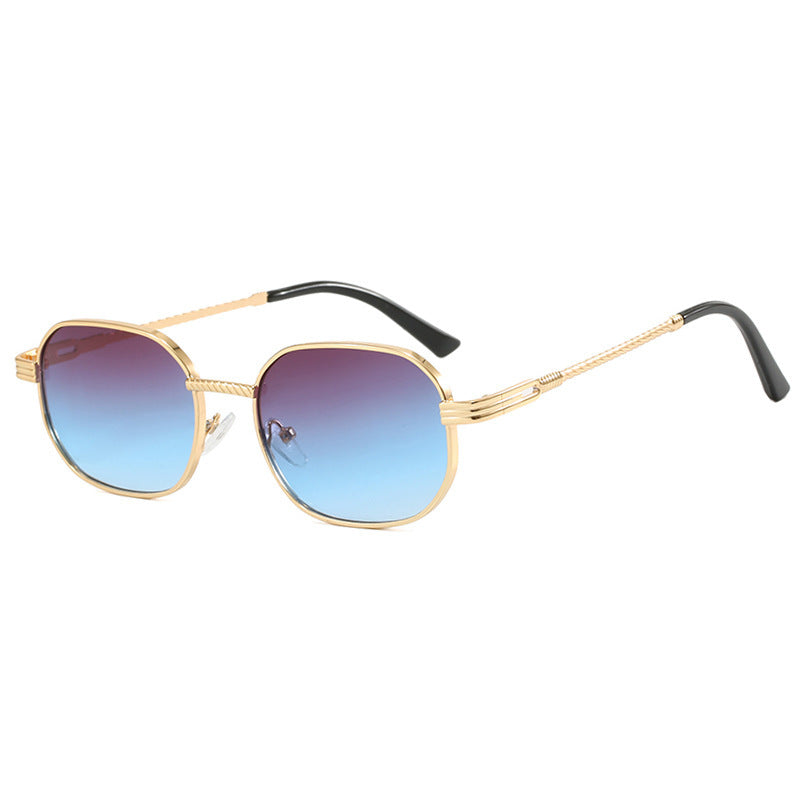 Dame stilige solbriller med geometrisk ramme og gradient linser Skanto