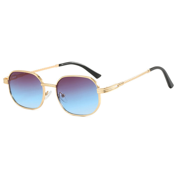 Dame stilige solbriller med geometrisk ramme og gradient linser Skanto