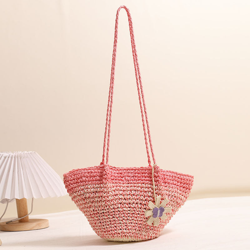 Modern Handmade Handbag with Flower Accent Skanto