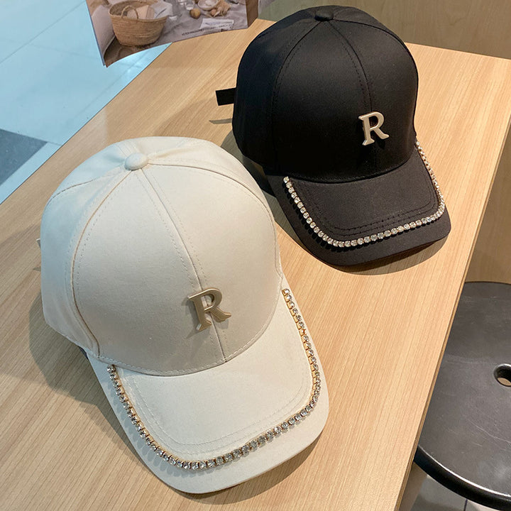 Kvinnelige Spiked Rhinestone Baseball Cap Skanto