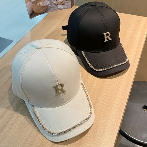 Kvinnelige Spiked Rhinestone Baseball Cap Skanto