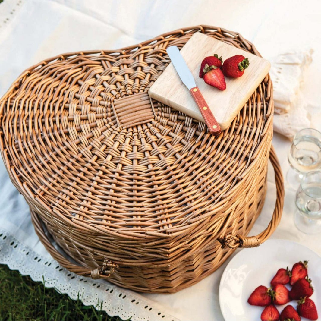 Dames piknikkurv med integrert servise og elegant innerforing Skanto