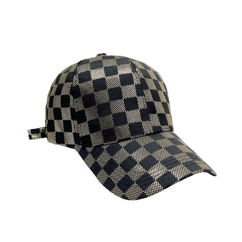 Kvinne Stilige Rute Mønster Baseball Caps Skanto