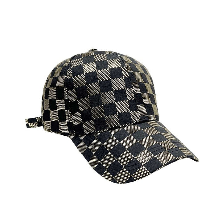 Kvinne Stilige Rute Mønster Baseball Caps Skanto