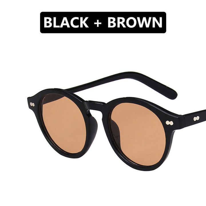 Women's extravagant round sunglasses with lightweight frame structure and polarized lenses Skanto