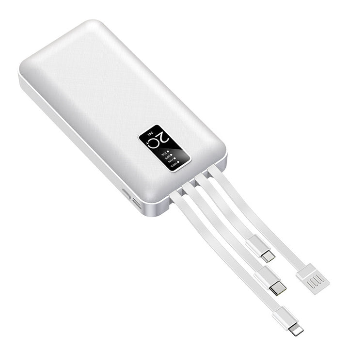 Kraftig powerbank med integrert multikabel Skanto