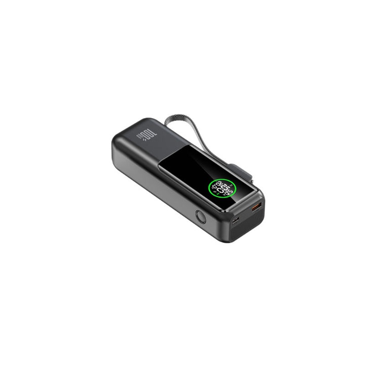 Høyytelses powerbank med digitalt LED-display og hurtigladefunksjon Skanto