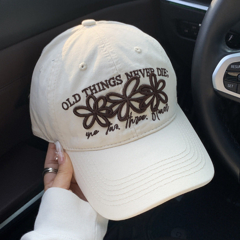Kvinnens broderte denim caps Skanto