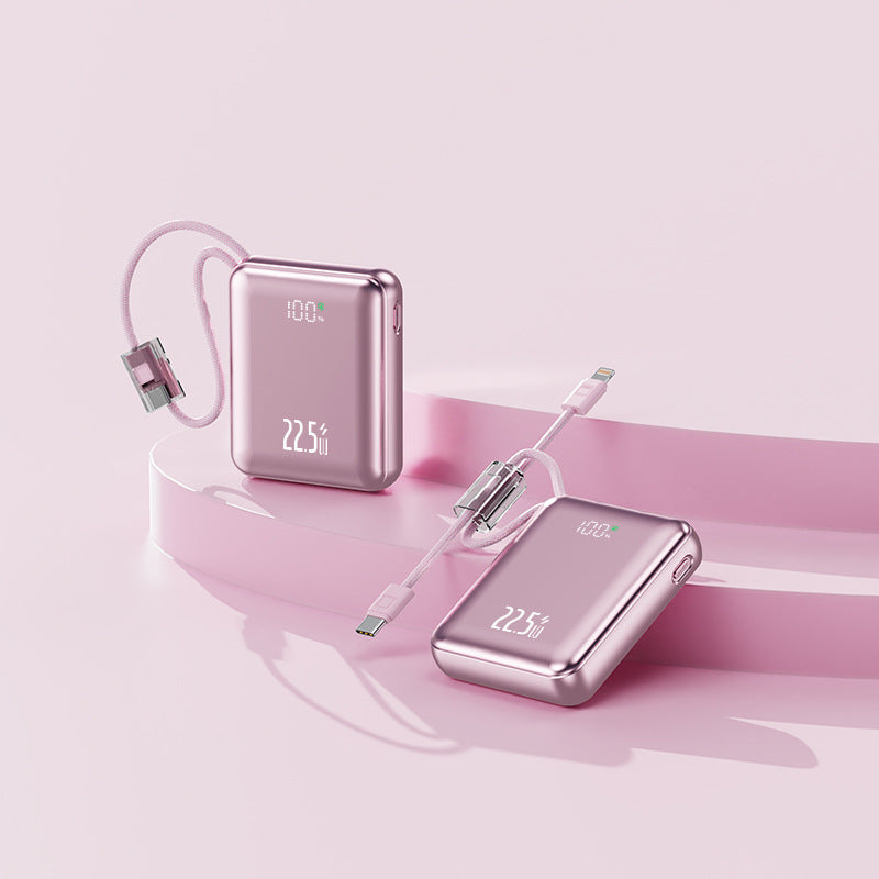 bærbar hurtiglading powerbank med digitalt display Skanto