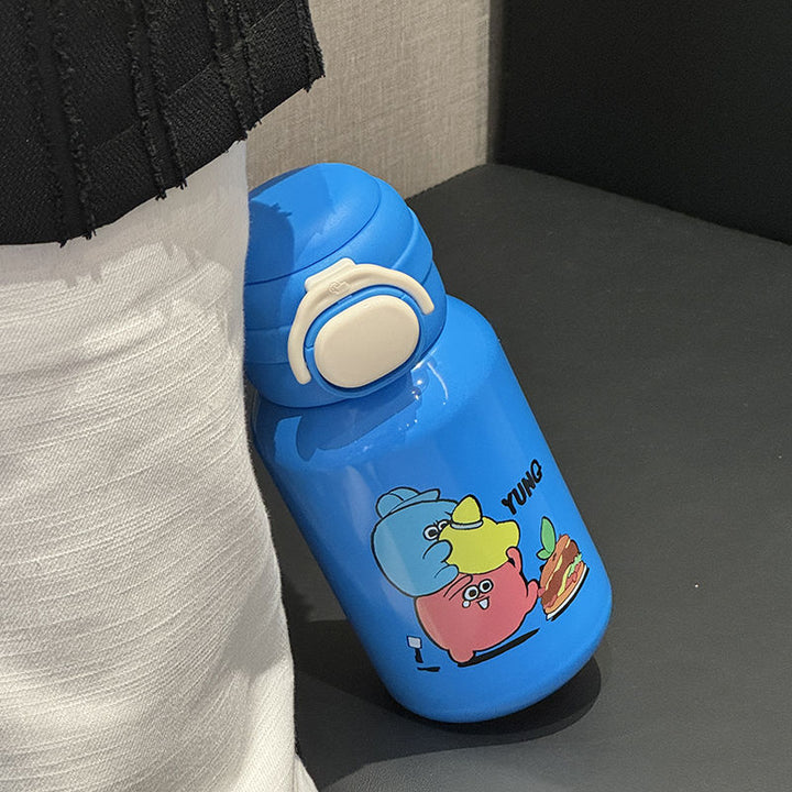 Dame rustfritt stål drikkeflaske med morsomt tegneserie-design Skanto