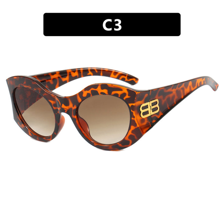 Women's Stylish Cat-Eye Sunglasses with High-Gloss Design and Protective Lenses Skanto