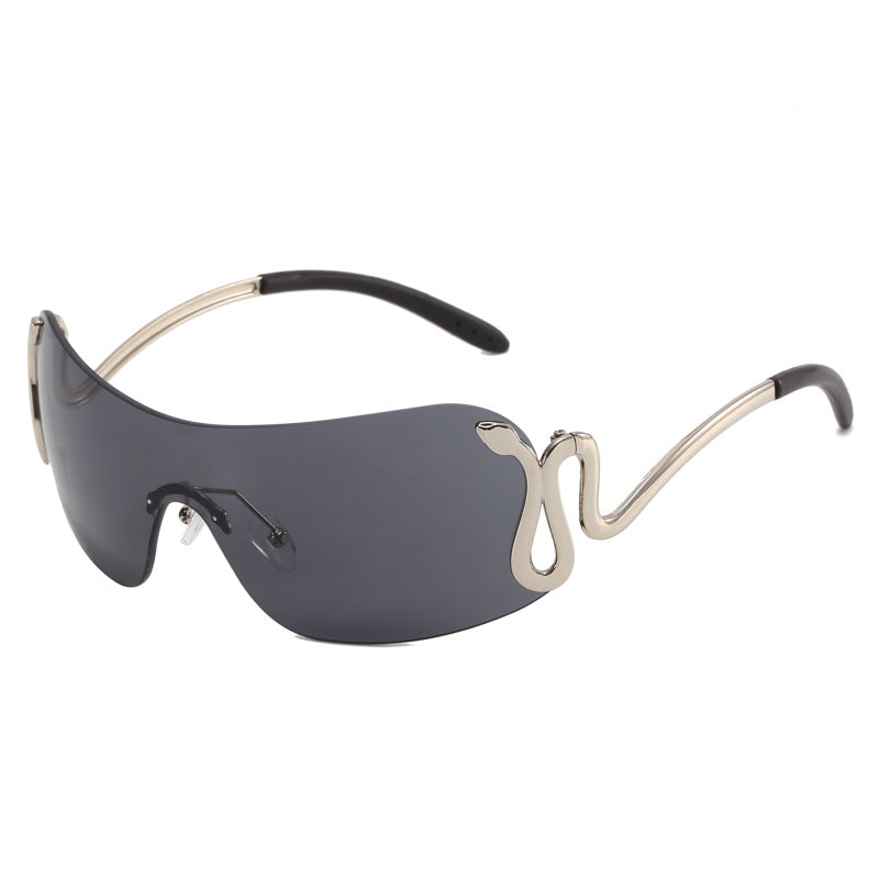 Women's Futuristic Sports Sunglasses with Playful Design Skanto