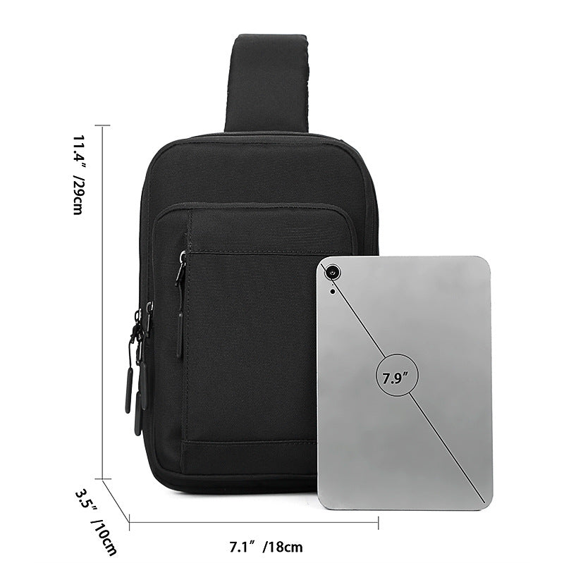 Kompakt Multi-Lomme Sling Bag Skanto