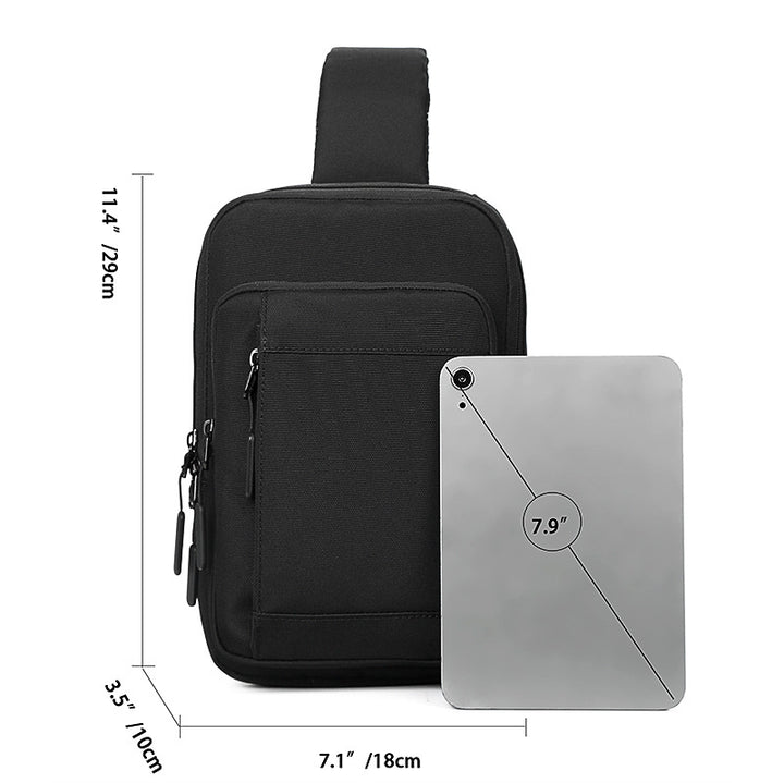 Kompakt Multi-Lomme Sling Bag Skanto