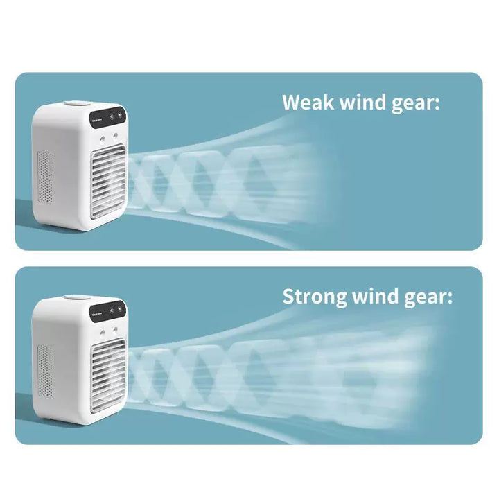 Unisex en størrelse personlig skrivebords-evaporator-mikrokjøler med øvre fylling isreservoir justerbare multi-vinkel-luftutløp hviskende stille USB-vifte Skanto