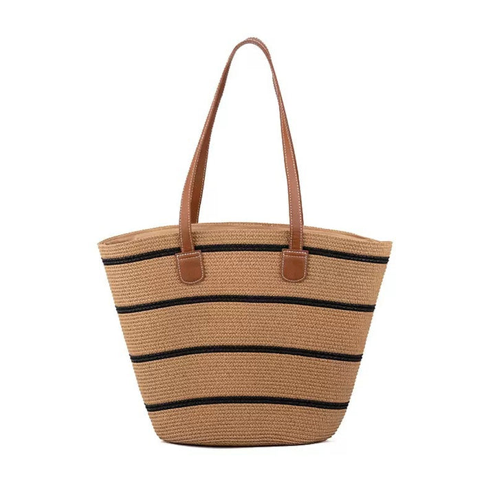 Stilig strandbag med dekorativt stripe mønster Skanto