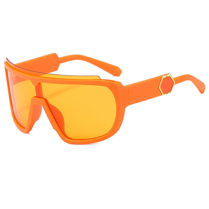 Women's sporty sunglasses with futuristic design and wide front Skanto