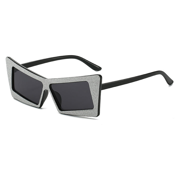 Dame geometrisk solbrille med glitrende elementer Skanto