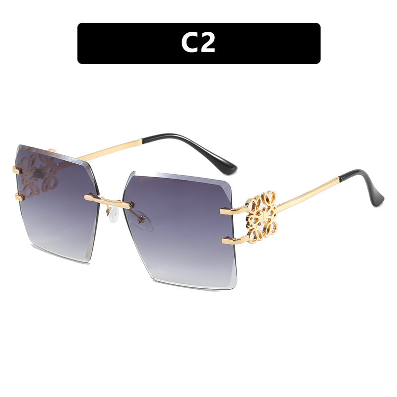 Women's fashionable sunglasses with extraordinary design and gold accents Skanto