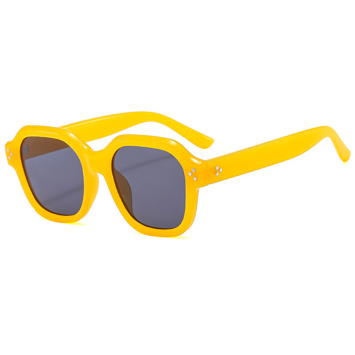 Dame Moderne Retro-solbriller med bred ramme og UV-beskyttelse Skanto