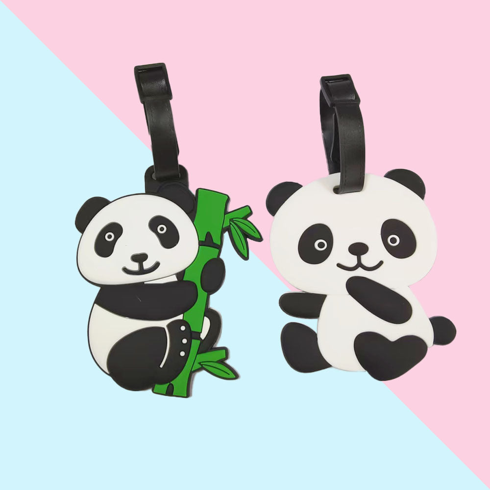 Unisex bagasjelapp i søtt pandadesign Skanto