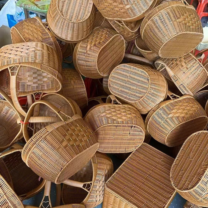 Dame flettet handlekurv med hjerte Detalj Skanto