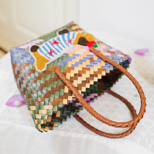 Håndvevd strandbag Skanto